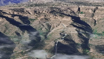 صور من اليمن: طريق هيجة العبد، محافظة لحج، جنوبي البلاد.