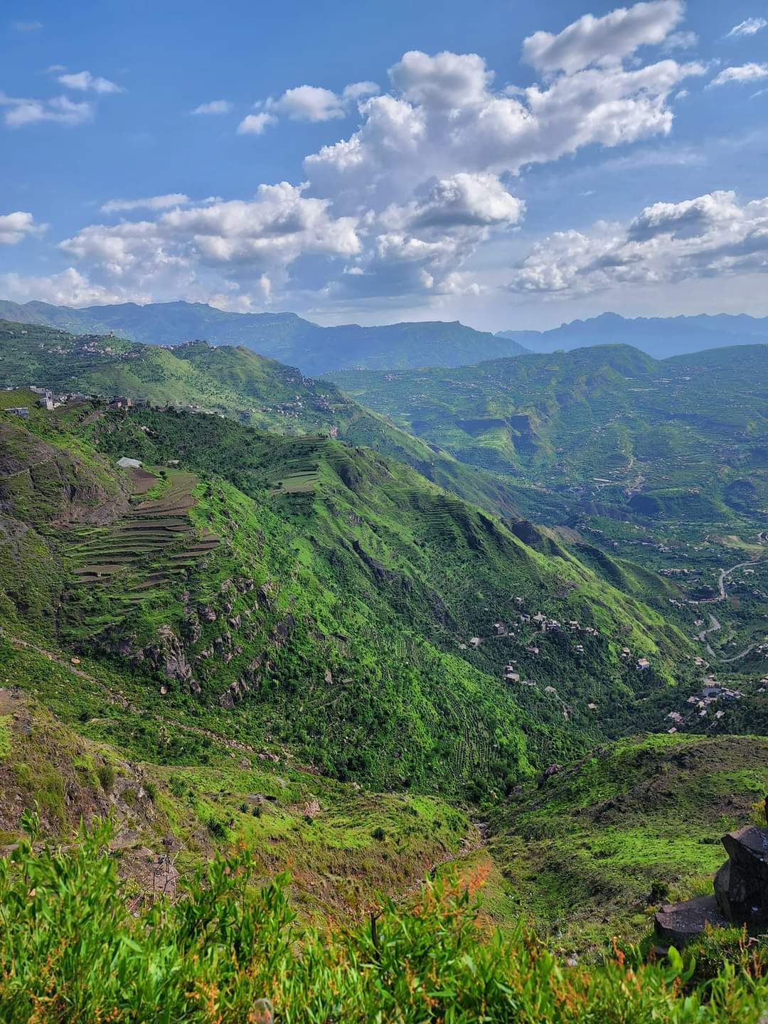 صور من اليمن: مدينة إب وسط البلاد.