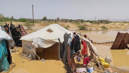 اليمن: 30% من مواقع النزوح معرضة لمخاطر عالية للفيضانات خلال العام 2024