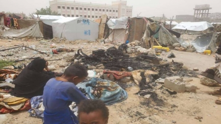 اليمن: حريق يلتهم ملاجئ للنازحين في بيحان بمحافظة شبوة