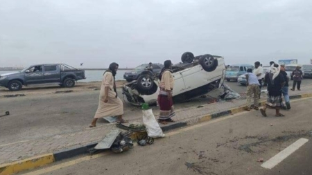 اليمن: مقتل 33 شخصاً بحوادث مرورية في مناطق الحكومة خلال النصف الأول من يونيو الجاري