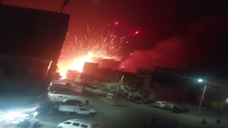 اليمن: 14 جريحًا في حصيلة أولية لانفجار محطة وقود استهدفتها طائرة مسيرة حوثية