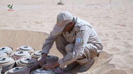 اليمن: "مسام" ينزع أكثر من 8 آلاف مادة متفجرة في فبراير الماضي