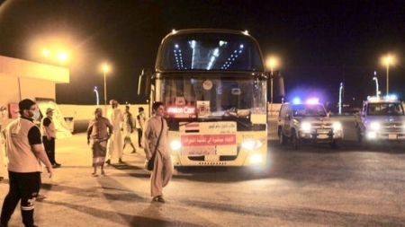 اليمن: هيئة النقل البري تعلن اكتمال تفويج أكثر من 11 ألف حاج إلى السعودية عبر منفذ الوديعة