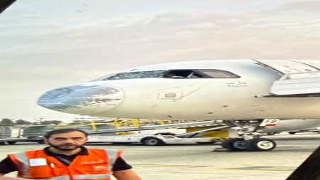 عمان: «اليمنية» تعلن هبوط آمن لطائرة في مطار الملكة علياء بعد تعرضها لضربة ثلجية