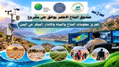 سيول: صندوق المناخ الأخضر يقر مشروعاً لتعزيز معلومات المناخ والمياه والإنذار المبكر في اليمن