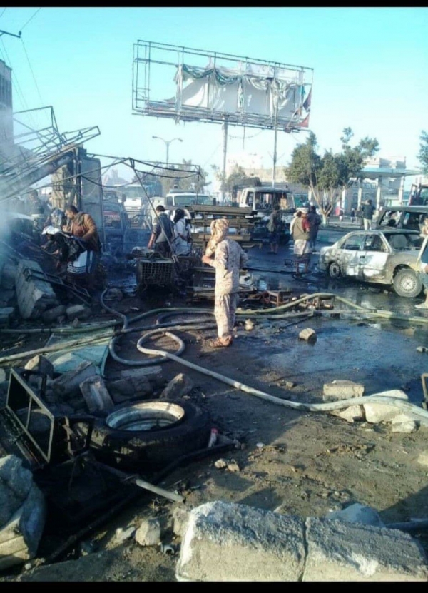 اليمن: شركة الغاز التابعة للحوثيين في صنعاء تخلي مسؤوليتها عن التفجير المميت الذي خلف يوم امس الاول عشرات القتلى والجرحى في مدينة البيضاء.