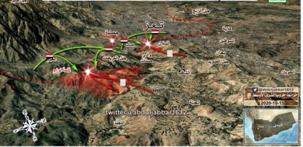 اليمن: امتداد دائرة المعارك بين القوات الحكومية وجماعة الحوثيين الى دوار القصر الجمهوري، وقلعة لوزم بمديرية صالة شرقي مدينة تعز