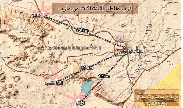 مراقبون: الحوثيون باتوا أمام اختبار صعب مع عودة هجومها الى التباطوء في معركة دموية مشهودة على ابواب مارب المحصنة بالقوات الحكومية