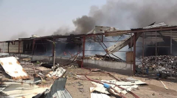 الرياض: الحكومة اليمنية تقول ان هجوم الحوثيين على ميناء المخا احدث دمارا هائلا