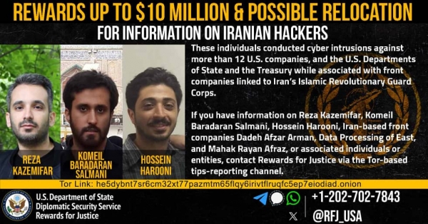 واشنطن: الولايات المتحدة ترصد 10 ملايين دولار مقابل معلومات عن إيرانيين ضالعين في 