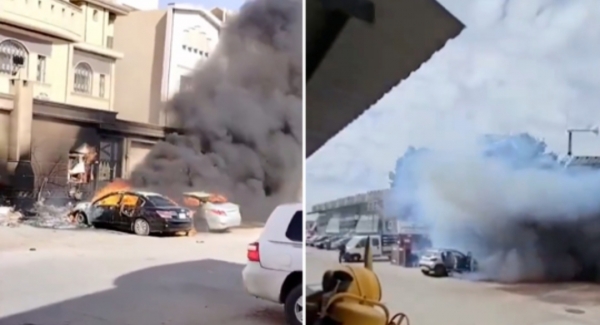 الرياض: نشطاء يتداولون فيديوهات لاحتراق سيارات في شوارع المملكة اثر موجة حر شديدة