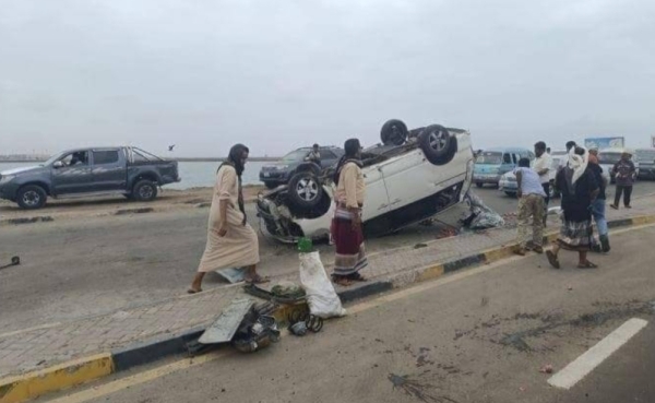اليمن: مقتل 33 شخصاً بحوادث مرورية في مناطق الحكومة خلال النصف الأول من يونيو الجاري