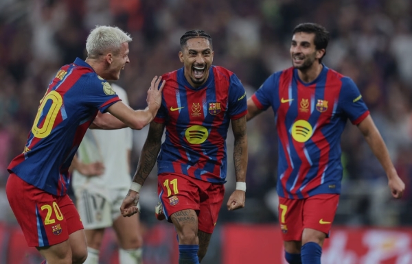 رياضة: برشلونة يفوز بكأس السوبر الإسباني على حساب ريال مدريد