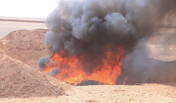 اليمن: إتلاف مخدرات وممنوعات ضبطت قبل تهريبها إلى السعودية