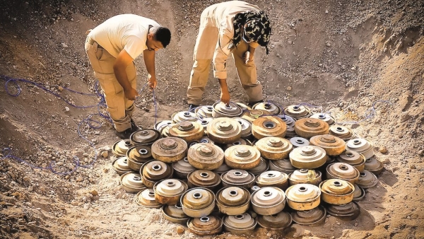 اليمن: سقوط 73 ضحية مدنية 60% منهم أطفال ونساء بحوادث الألغام خلال عام