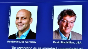 ستوكهولم: نوبل الكيمياء للألماني بنيامين ليست والأميركي ديفيد ماكميلان