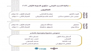 اليمن: تكريم الفائزين بجائزة "السرد اليمني - حزاوي" في أكتوبر القادم