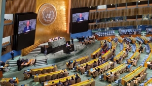 نيويورك: الرئيس العليمي يعلن في خطاب تاريخي امام الجمعية العامة للامم المتحدة ترحيب حكومته بتمديد الهدنة ونهج السلام كخيار استراتيجي