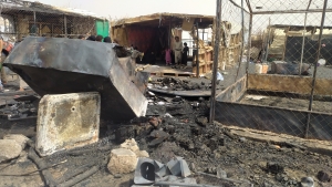 اليمن: حرائق مستمرة في مخيمات النازحين بمارب ولا حلول