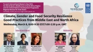 واشنطن: حلقة نقاشية الأربعاء القادم عن دور النساء في تعزيز الأمن الغذائي بمنطقة الشرق الأوسط وشمال أفريقيا