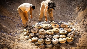 اليمن: اتلاف 720 لغم وقذيفة غير منفجرة في محافظة شبوة