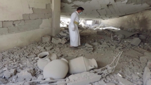 اليمن: جماعة الحوثي تزعم فقدان 12 الف قطعة اثرية نتيجة استهداف طيران التحالف لمتحف بذمار في 2015