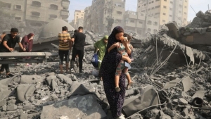 طوفان الأقصى: أكثر من 338 ألف نازح جرّاء قصف إسرائيل لغزة