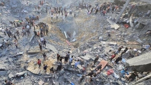 طوفان الاقصى: داخلية غزة تقول ان 400 بين شهيد وجريح بقصف إسرائيلي لحي سكني بمخيم جباليا