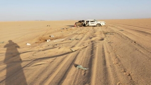 اليمن: مقتل وإصابة 5 مغتربين عائدين من السعودية بانفجار لغم في الطريق الصحراوي بالجوف