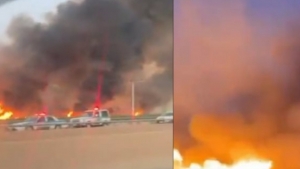 الرياض: حريق كبير في منطقة القصيم