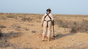 اليمن: "مسام" يؤمن منطقة شديدة التلوث بالمتفجرات في مديرية ميدي بحجة