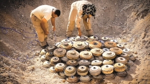 اليمن: سقوط 73 ضحية مدنية 60% منهم أطفال ونساء بحوادث الألغام خلال عام