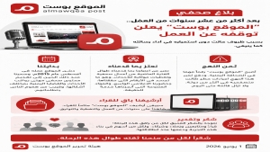 اليمن: "الموقع بوست" الإخباري يعلن توقفه عن العمل بعد عقد من التغطية